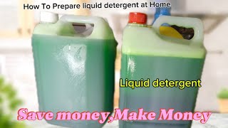 How To Prepare Liquid Detergent at Home with meEasy waysave money [upl. by Haukom454]