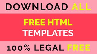 Download HTML Templates 100 Free  How to download Templates  colorlibcom [upl. by Haleeuqa]