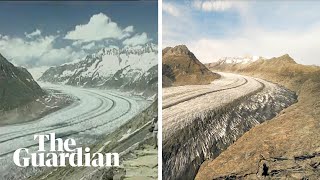 Switzerland’s melting glaciers drone footage reveals impact of climate crisis [upl. by Florinda210]