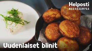 Uudenlaiset blinit kylmäsavulohitäytteellä [upl. by Harriet780]