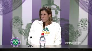 Garbine Muguruza PreFinal Press Conference [upl. by Ekusoyr]