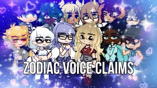 Zodiac voice claims  gacha club [upl. by Gnos824]