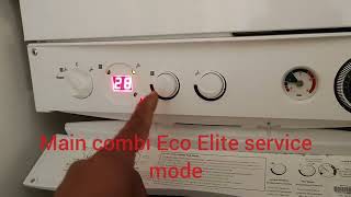 How to put Main combi Eco Elite boiler in service mode [upl. by Airbma363]