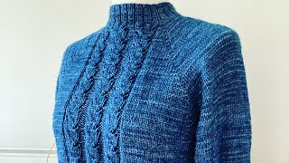 RVO Pullover mit Lacemuster stricken  denimlovepullover [upl. by Ruhtracam]