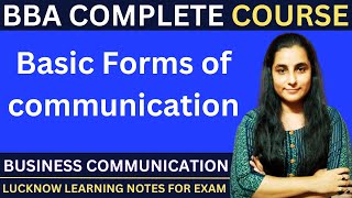 Basic Forms of communication  Verbal Communication  Non Verbal Communication  bba exam [upl. by Kinsler]