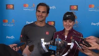 Team Switzerland press conference Final  Mastercard Hopman Cup 2019 [upl. by Ahtiekahs]