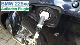 BMW 225xe Aufladen an Typ2 und Schuko Plugin Hybrid  Praxistest [upl. by Imoan410]