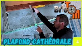 EP 4  Le secret de la technique de pose des suspentes dans un plafond cathédrale enfin dévoilé [upl. by Enyledam]