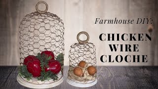 DIY Rustic Farmhouse Chicken Wire Cloche Farmhouse DIYs [upl. by Mihe]