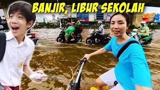 24 JAM JAKARTA BANJIR LAGI  PARAH  SEKOLAH CHIARA XAVIER LIBUR DEH  Vlog  CnX Adventurers [upl. by Leclair109]