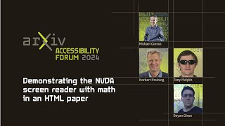 Demonstration of the NVDA screen reader and a mathematical formula [upl. by Dann]