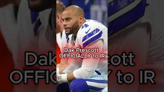 JUST IN Dallas Cowboys Finally Place Dak Prescott On Injured Reserve amp Make Multiple Roster Moves [upl. by Reseta]