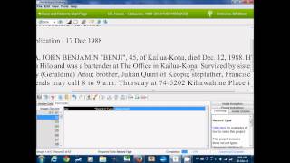 FamilySearch Indexing How to Index Obituaries 1 [upl. by Treb949]