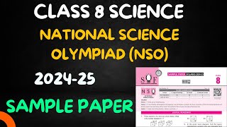 NSO Class 8 Science Olympiad Sample Paper Solution  Class 8th Science  202425 class8olympiad [upl. by Willie548]