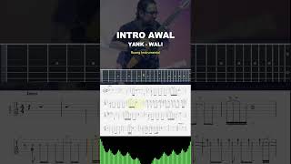 Intro Awal Lagu Yank  Wali guitar backingtrack music coversong [upl. by Aerdnac]