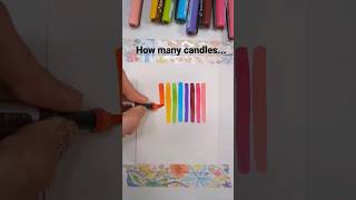 Make the EASIEST Birthday Card EVER  🎂 painting reels watercolor cardmaking 5minutecrafts art [upl. by Rad]