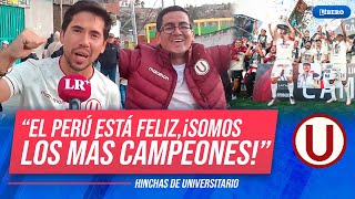 quotEL PERÚ ESTÁ FELIZquot Hinchas de UNIVERSITARIO celebran el título 2024 en el CENTENARIO Líbero [upl. by Kokaras]