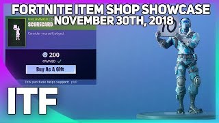 Fortnite Item Shop NEW SCORECARD EMOTE November 30th 2018 Fortnite Battle Royale [upl. by Nollid]