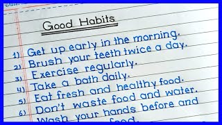 15 Lines On Good Habits In English  Good Habits For Students  Good Manners  Good Habits [upl. by Redliw]