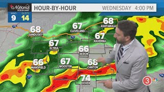 Wednesdays extended Cleveland weather forecast Storms with heavy rainfall today in Northeast Ohio [upl. by Latihs]