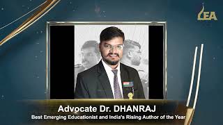 Adv Dr DHANRAJ NIED COUNCIL Awarded BEST EMERGING EDUCATIONIST amp INDIA’S RISING AUTHOR OF THE YEAR [upl. by Cirda]