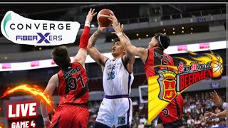 SAN MIGUEL BEERMEN VS CONVERGE FIBERXERS GAME 4 LIVE SCORE  PLAYOFFS GOVERNORS CUP 2024 [upl. by Karita]