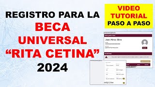 Registro Beca universal Rita Cetina Video tutorial paso a paso [upl. by Ynohtnaleahcim]