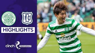 Kyogo Furuhashi Scores Home Debut HatTrick  Celtic 60 Dundee  cinch Premiership [upl. by Sldney]