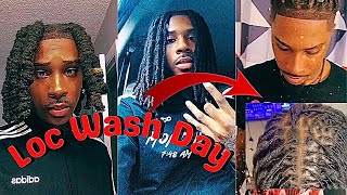 How To Wash 4b Dreaded Hair 9 months unwashed [upl. by Yrtneg160]