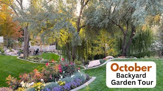 October Backyard Garden Tour 💗🍁🎃🍃 [upl. by Faxun]