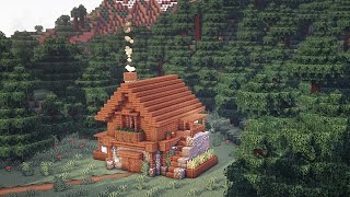 Minecraft  How to Build a Spruce Starter House  Simple Survival House [upl. by Leidag736]