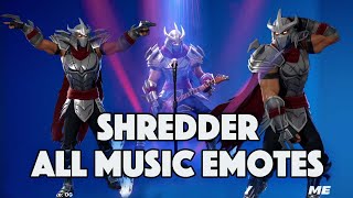 TMNT  Shredder Dances All Music Emotes That we Have  FORTNITE [upl. by Amick]