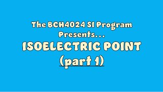 Bonus Video Making Isoelectric Point Easy Part 1 [upl. by Rauch689]