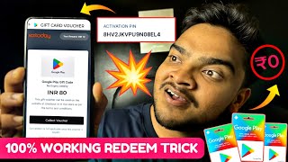 🤫 Trick free redeem code for playstore at ₹0  How to get free google redeem code [upl. by Ailemrac]