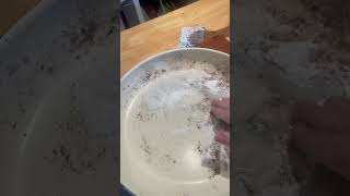 How to Clean a Ceramic Pan Part 1 shortvideo short shorts [upl. by Eolcin]