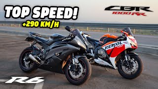 YZF R6 TOP SPEED  290 kmh  MOTOVLOG 173 [upl. by Elwyn]