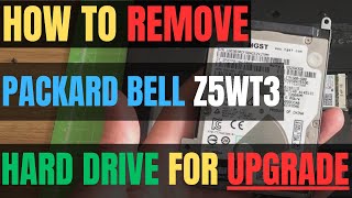 How To REMOVE Packard Bell Z5WT3 Laptop Hard Drive For UPGRADE [upl. by Nnahaid]