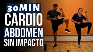 30 minutos Abdominales de pie  Cardio sin impacto sin saltos para perder grasa [upl. by Llekcor]