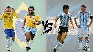 ★Pelé amp Neymar x Maradona amp Messi★ ●Brasil x Argentina● ★Right x Left★ Who is The Best [upl. by Hsivat348]