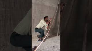 Copper pipe work Consild 👇🏻👍Mitsubishi copperfittings youtubeshorts airconditionerservice [upl. by Ilrahs]