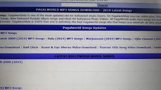 1 Pagalworld MP3 Songs Website for Latest Bollywood Songs [upl. by Novyaj81]