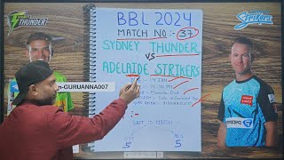 Sydney Thunder vs Adelaide Strikers match 37 prediction bbl2024 thu vs str dream11 prediction [upl. by Blanc]