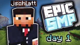 Jschlatt on Epic SMP  Day 1 Highlights Compilation [upl. by Diad]