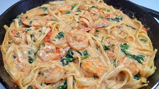 TUSCAN SHRIMP PASTA  recipe [upl. by Mccallion372]