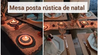 MESA POSTA RÚSTICA DE JANTAR PARA O NATAL [upl. by Lethia154]