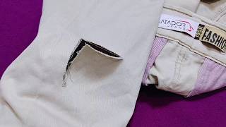 Teach yourself amazing sewing skills to fix an intricate hole in your pants without leaving a trace [upl. by Yzzik]