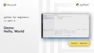 Demo Hello World  Python for Beginners 6 of 44 [upl. by Foah]