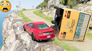 BeamNG Drive  Realistic Freeway Crashes 1  Mobil vs Unfinished Road 13  BeamNG Drive [upl. by Airotnahs]