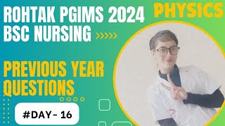 PGIMS Rohtak BSCNURSING 2024 Previous year questions pgimsrohtakbscnursing bscnursing nursing [upl. by Jarietta]