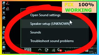 Fix Speaker Setup Unknown Windows 10 Error2023 [upl. by Airetahs]